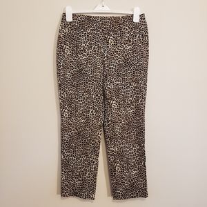 Chico's Fabulously Slimming leopard print stretch ankle pants Size 0.5 or 6